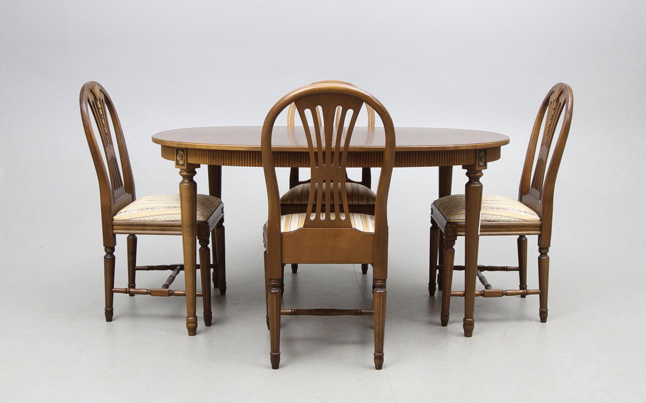 MATSALSMÖBEL, Gustaviansk stil. 5 del.1900-talets slut.