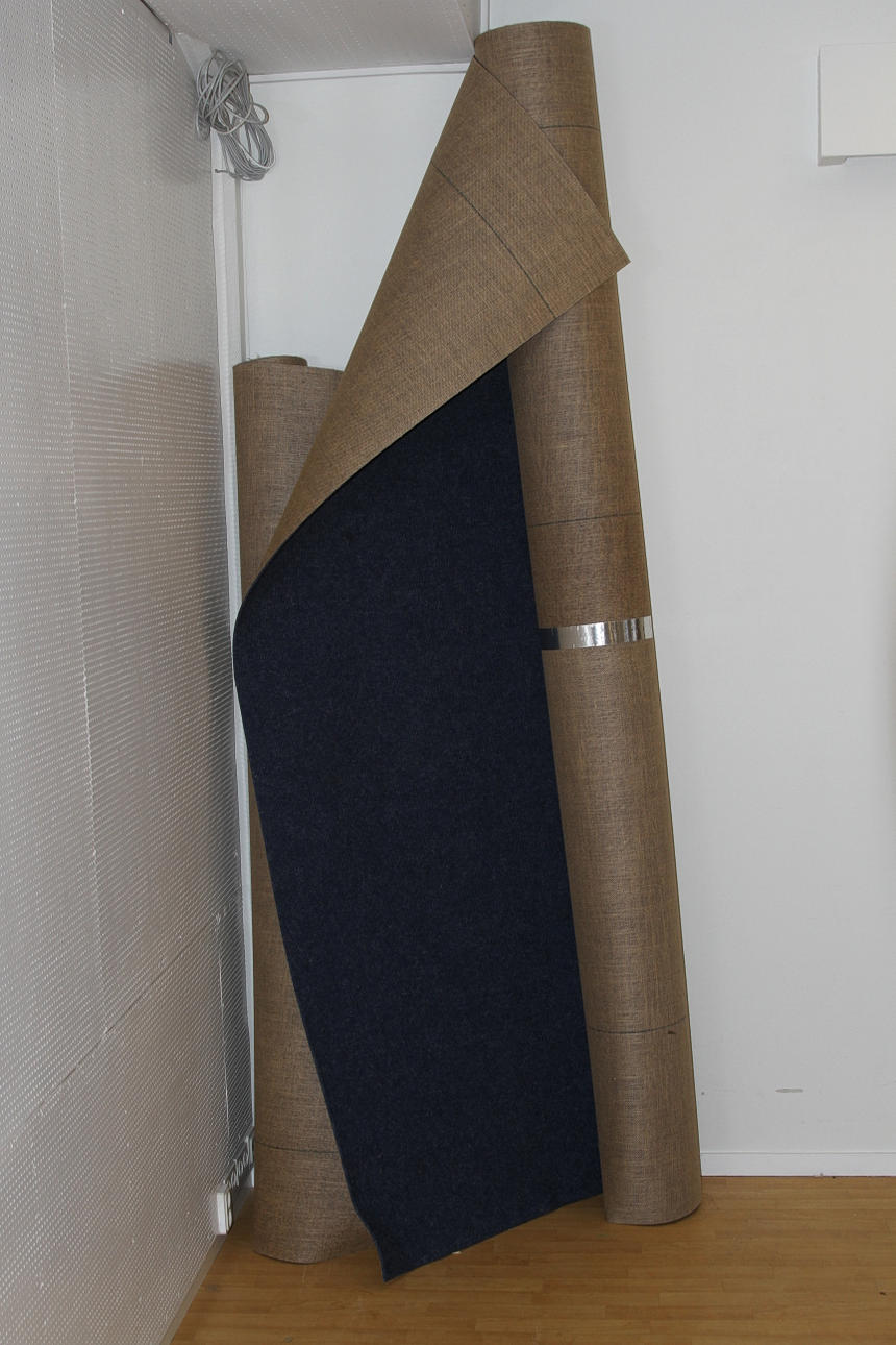 HELTÄCKNINGSMATTA, blå, Tretford, ny.