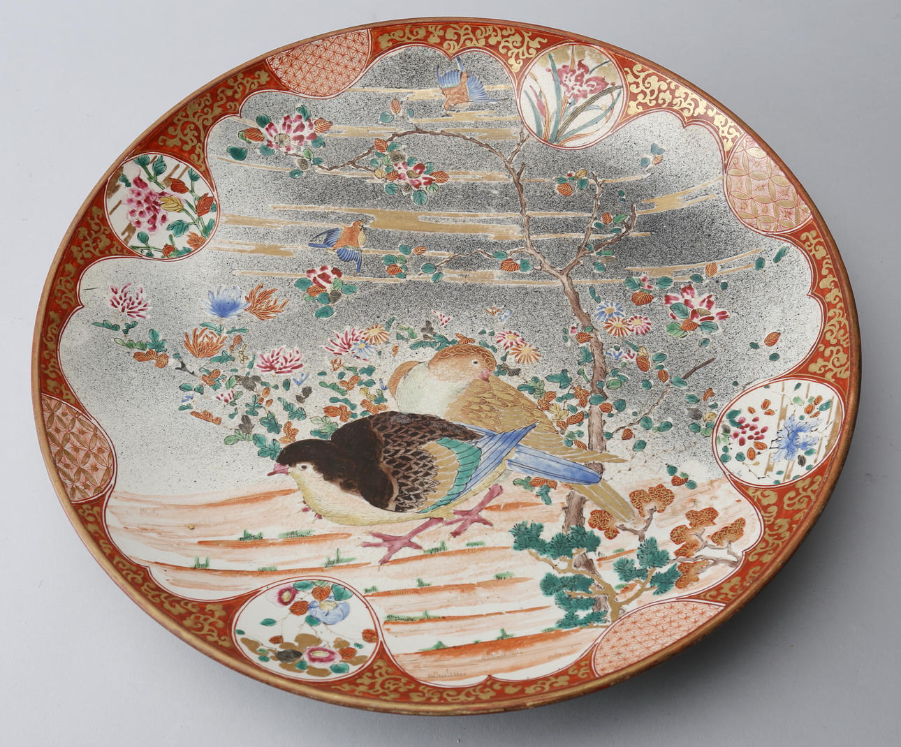 RUND TALLRIK, Kutani, Japan, 1800-tal.