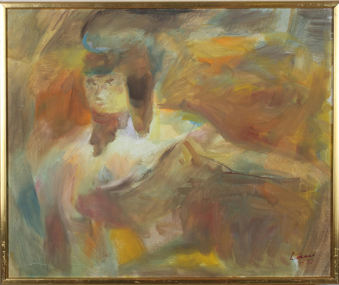 HANS LÖNN. Clair Obscure. Olja på duk. Signerad Lönn.