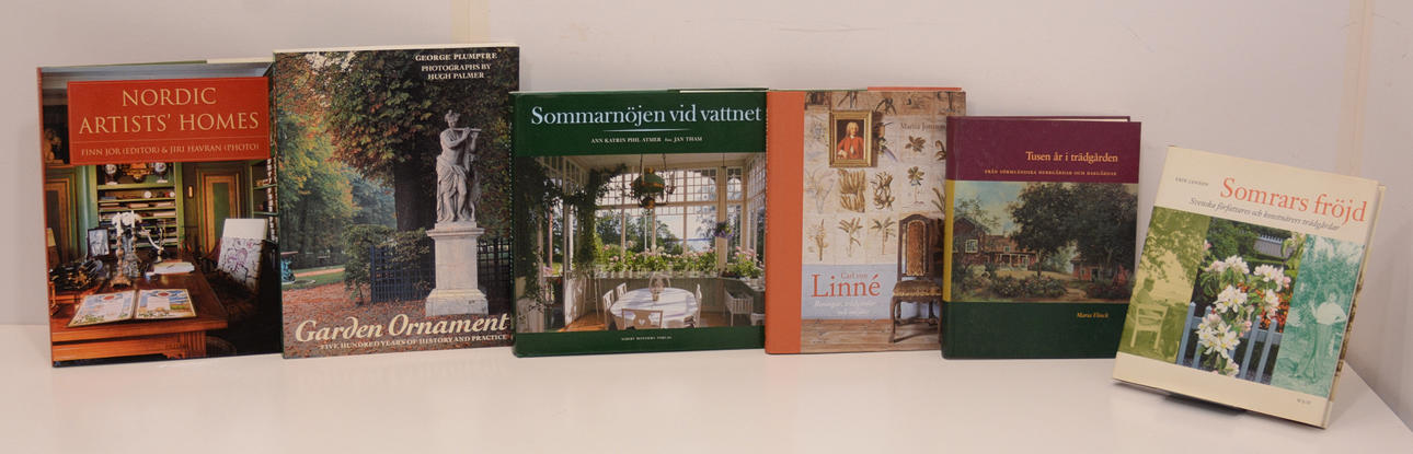 trädgårdsarkitektur mm. 6 volymer.