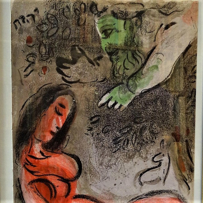 MARC CHAGALL, ORIGINALLITOGRAFI, MOURLOT, 1960.