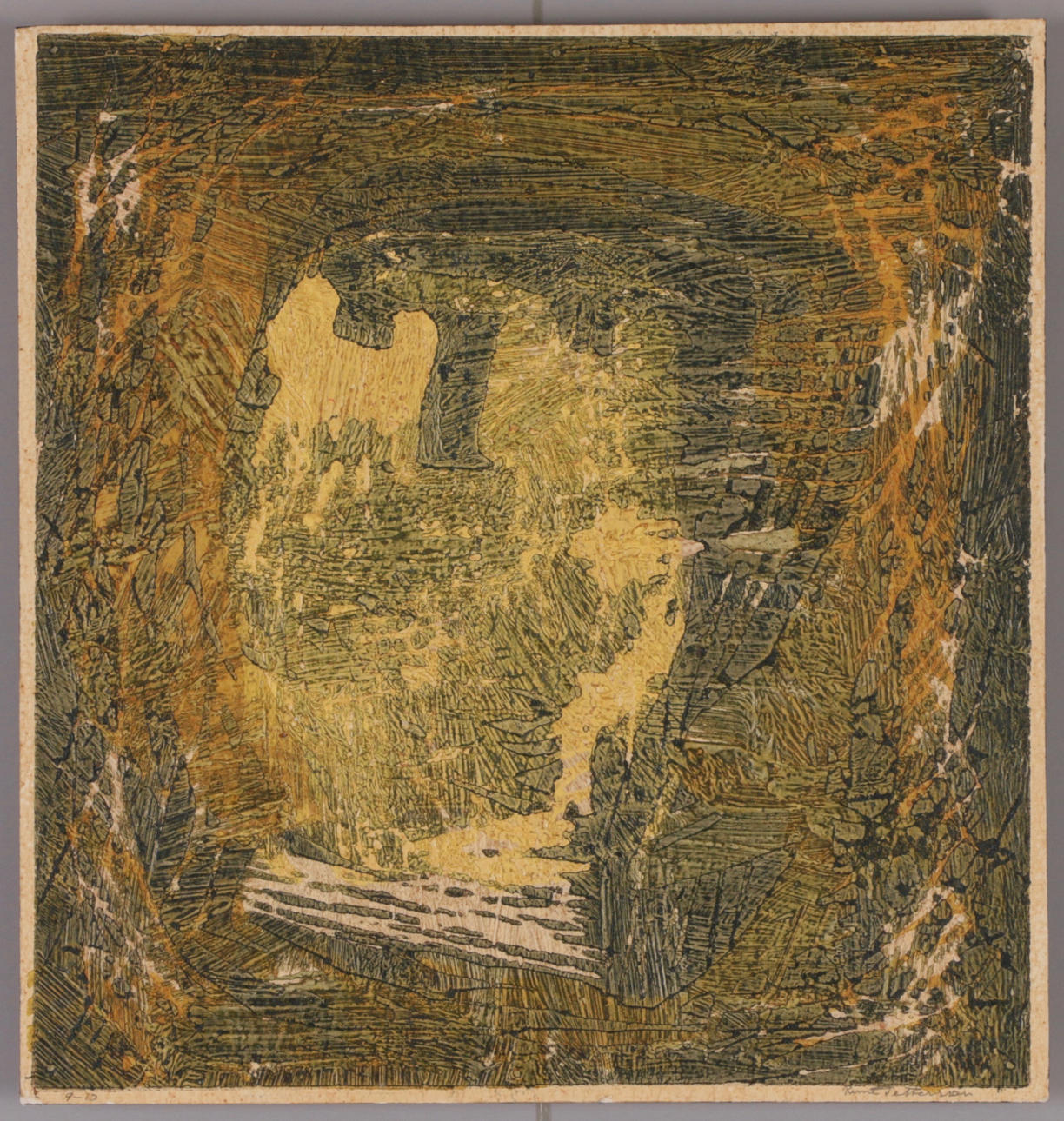 RUNE PETTERSSON. Mixed media. "Seit III". Signed.