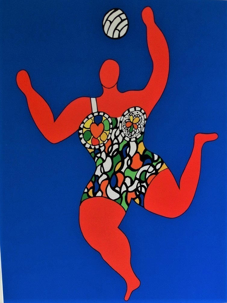 NIKI DE SAINT PHALLE, VOLLEYBOLL, FÄRGFÖRSKJUTNING.