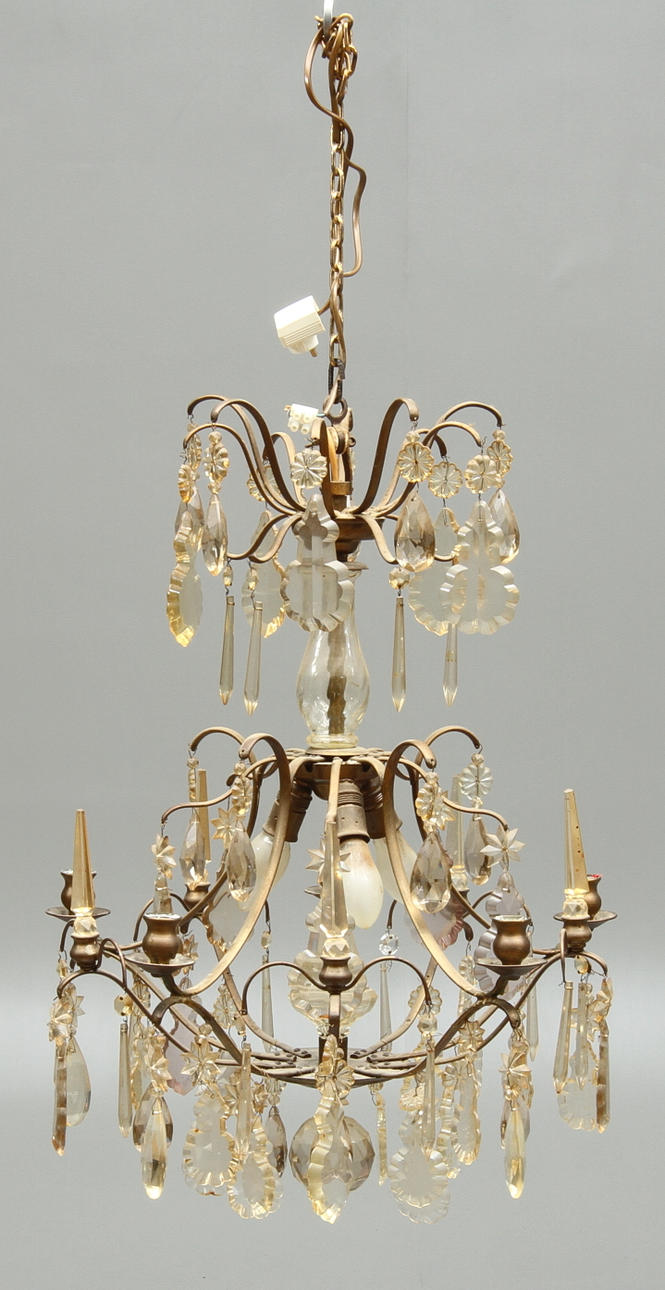 LJUSKRONA, för 5 ljus, rokokostil, 1900-tal.