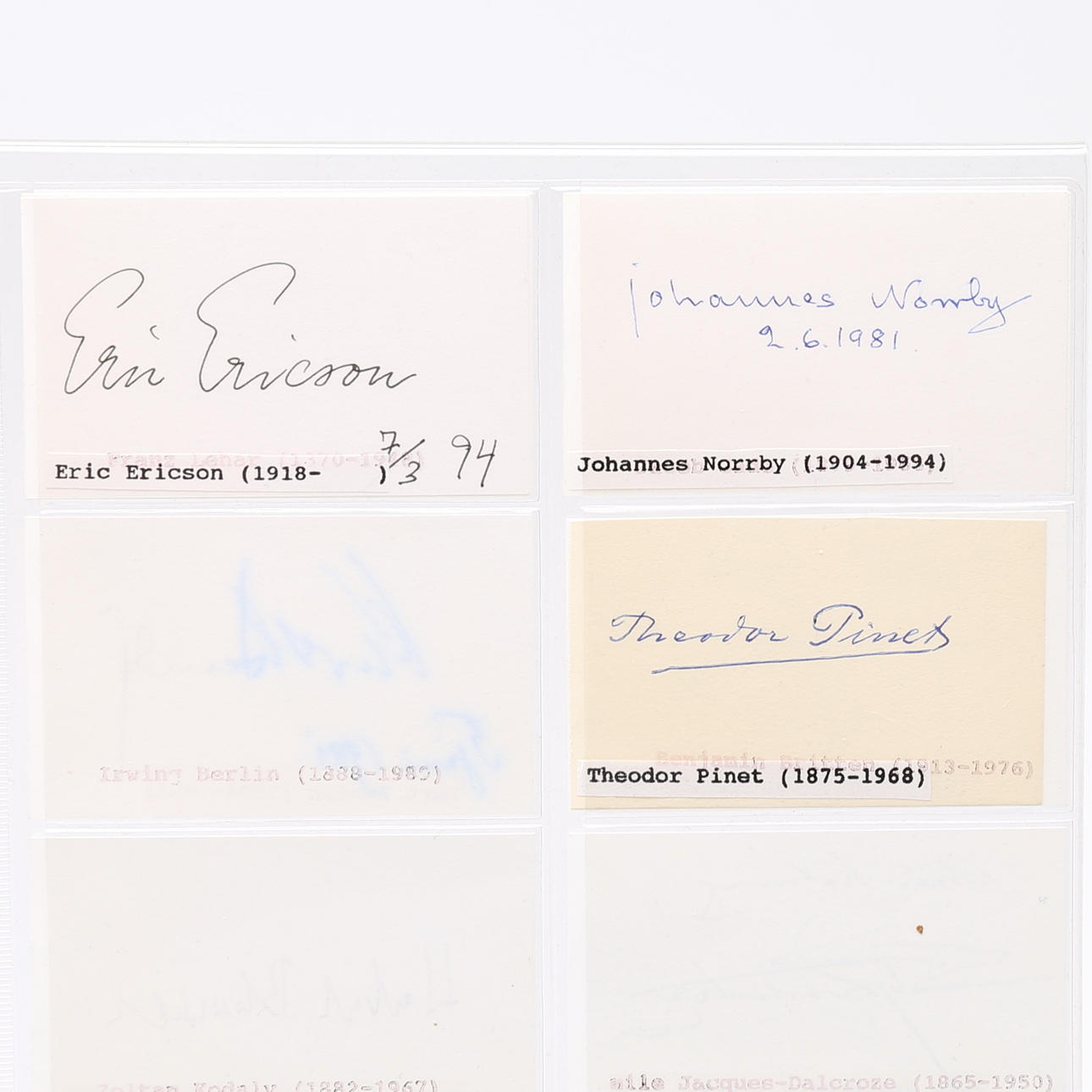 AUTOGRAF. 12 SVENSK Dirigent.