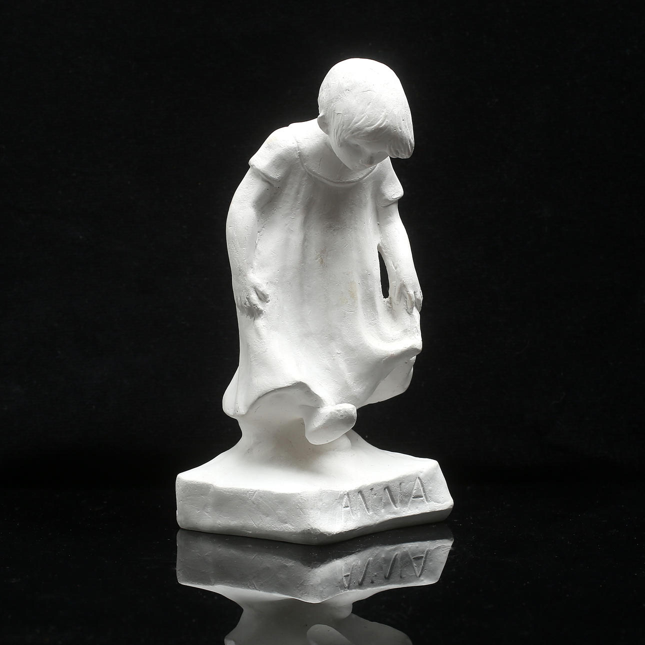 CARL JOHAN ELDH. "Anna", figur, gips, signeret.