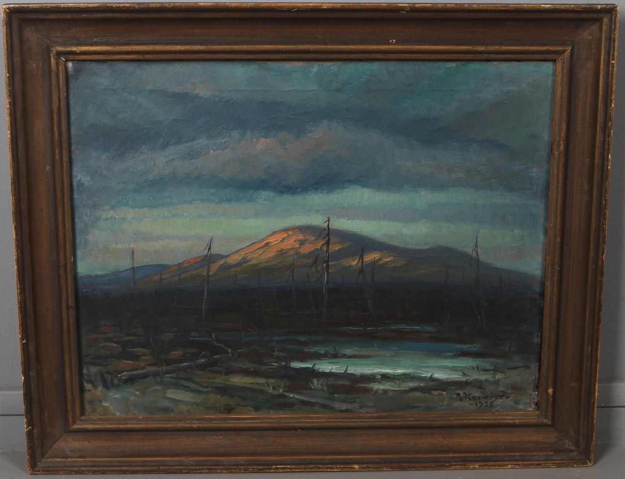 AUKUSTI KOIVISTO. Fjällmotiv, olja på duk signerad och daterad 1935.