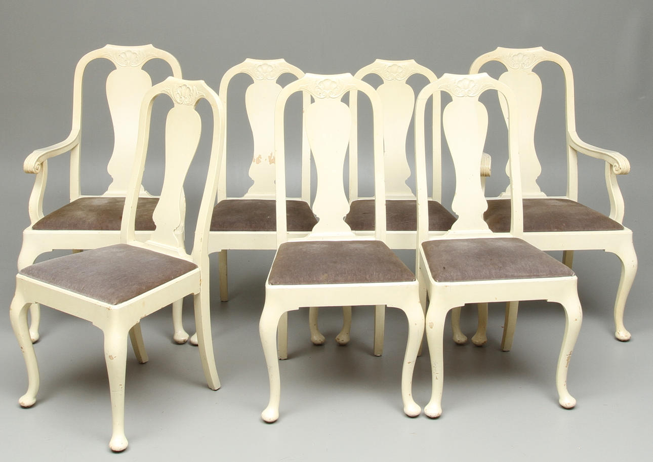 MATSALSGRUPP, 7 delar, rokokostil, 1900-tal.