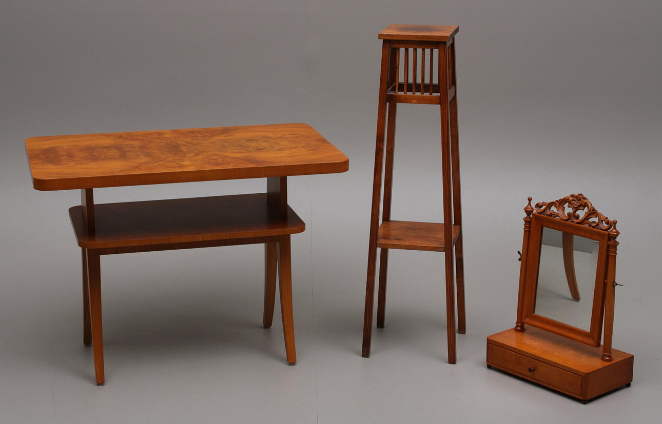 SOFFBORD + PEIDESTAL + LÅDSPEGEL.