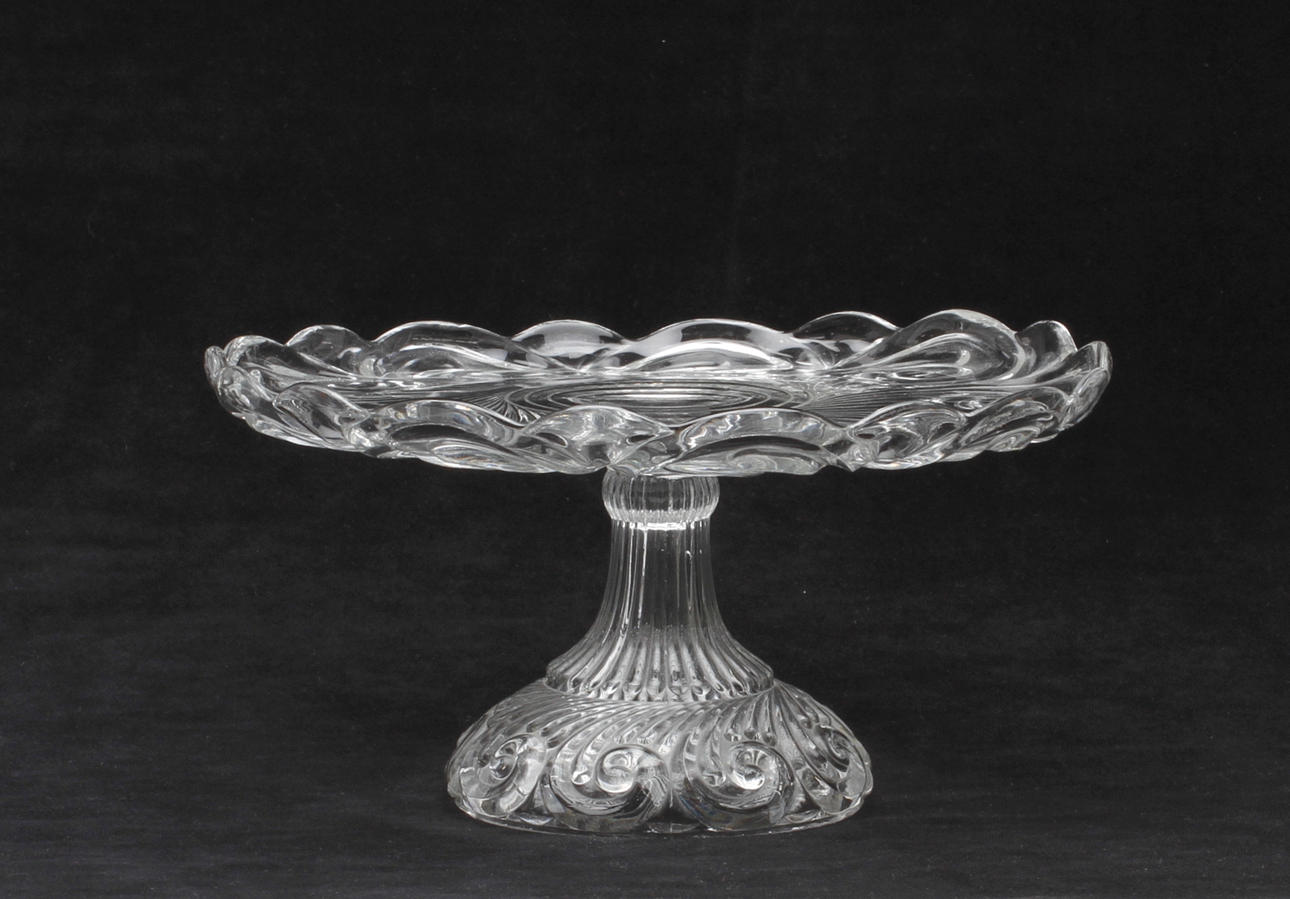 SKÅL på FOT, pressglas, Gryt, sent 1800-tal.