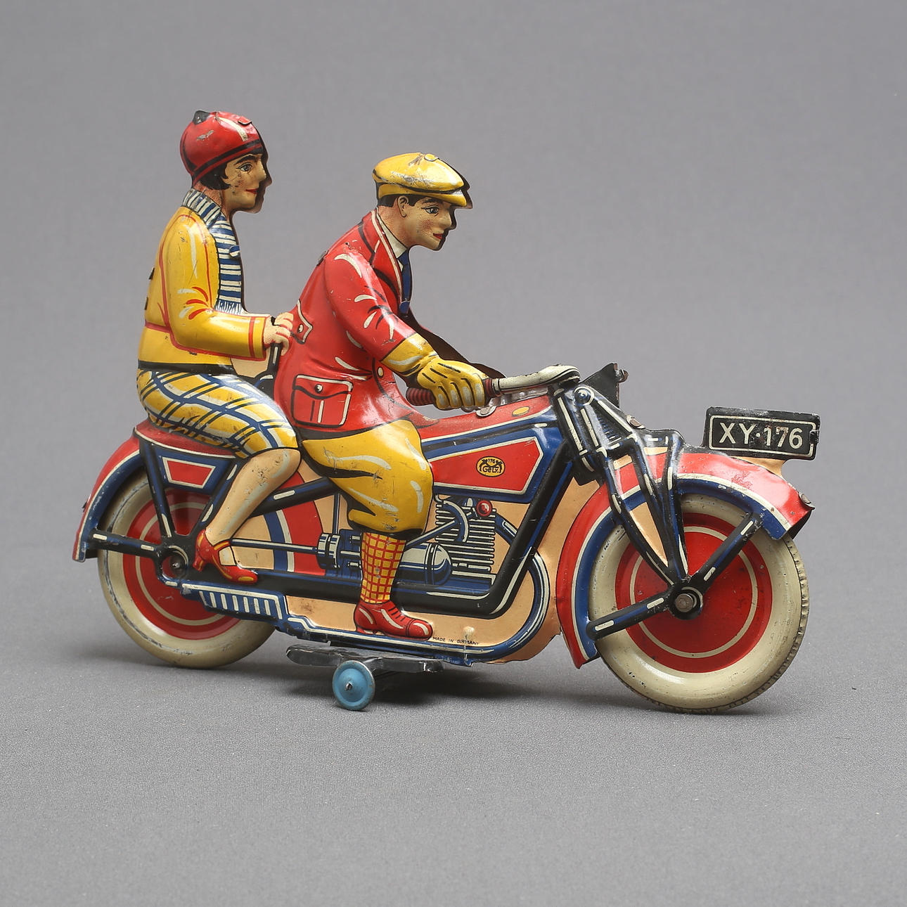 GELY Motorrad mit Fahrer und Beifahrerin, Deutschland um 1930 ...