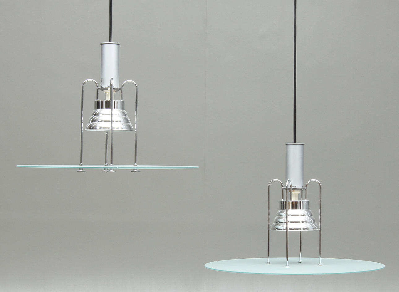 TAKARMATURER, 1 par, frostat glas och metall, 1900-tal.