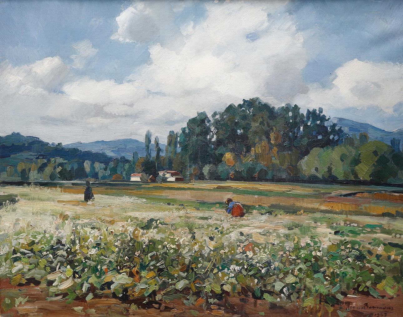 RAMON BARNADAS. Vista rural, Olot.