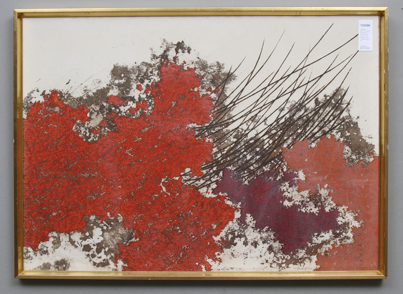 YANNICK BALIF. Abstrakt komposition. Etsning med carborundum. Signerad och numrerad 33/70.