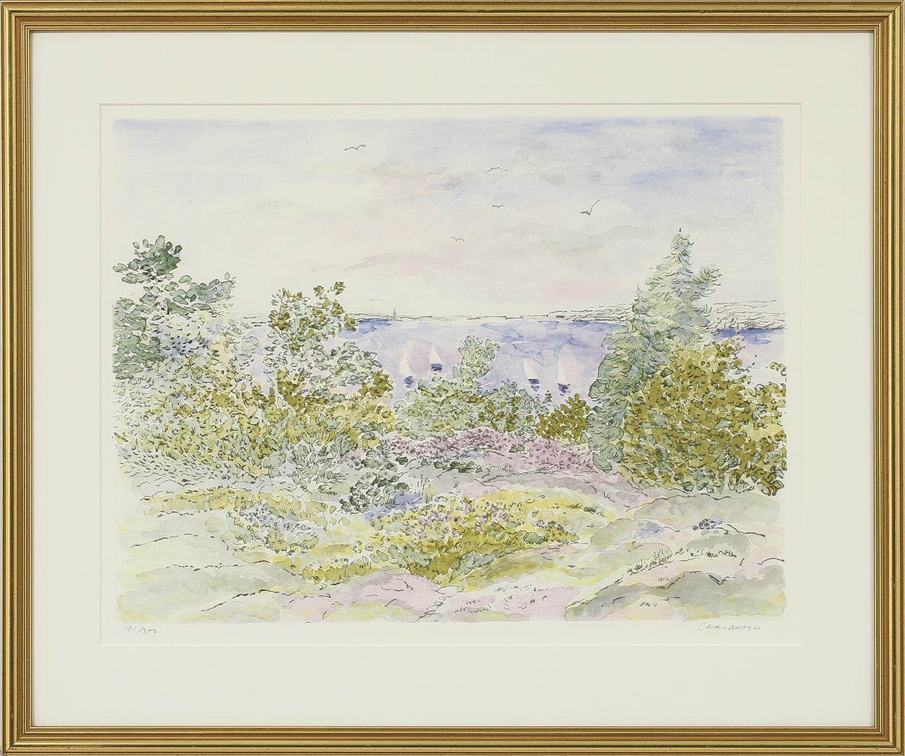 CARL ANTON. Färglitografi, signerad och numrerad 101/300.