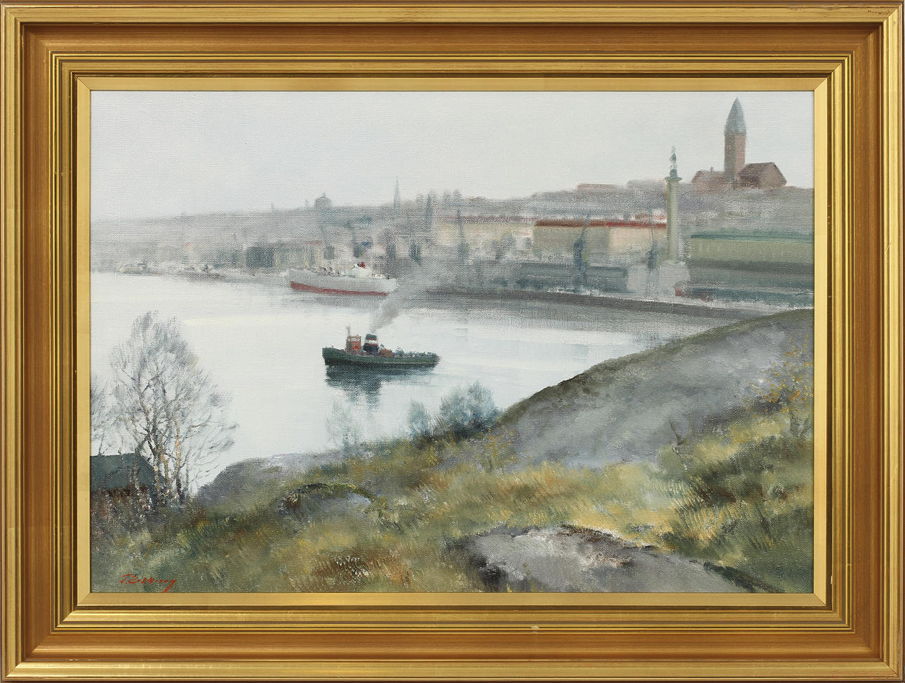 TAGE ERIKSSON. Olja på duk, signerad.