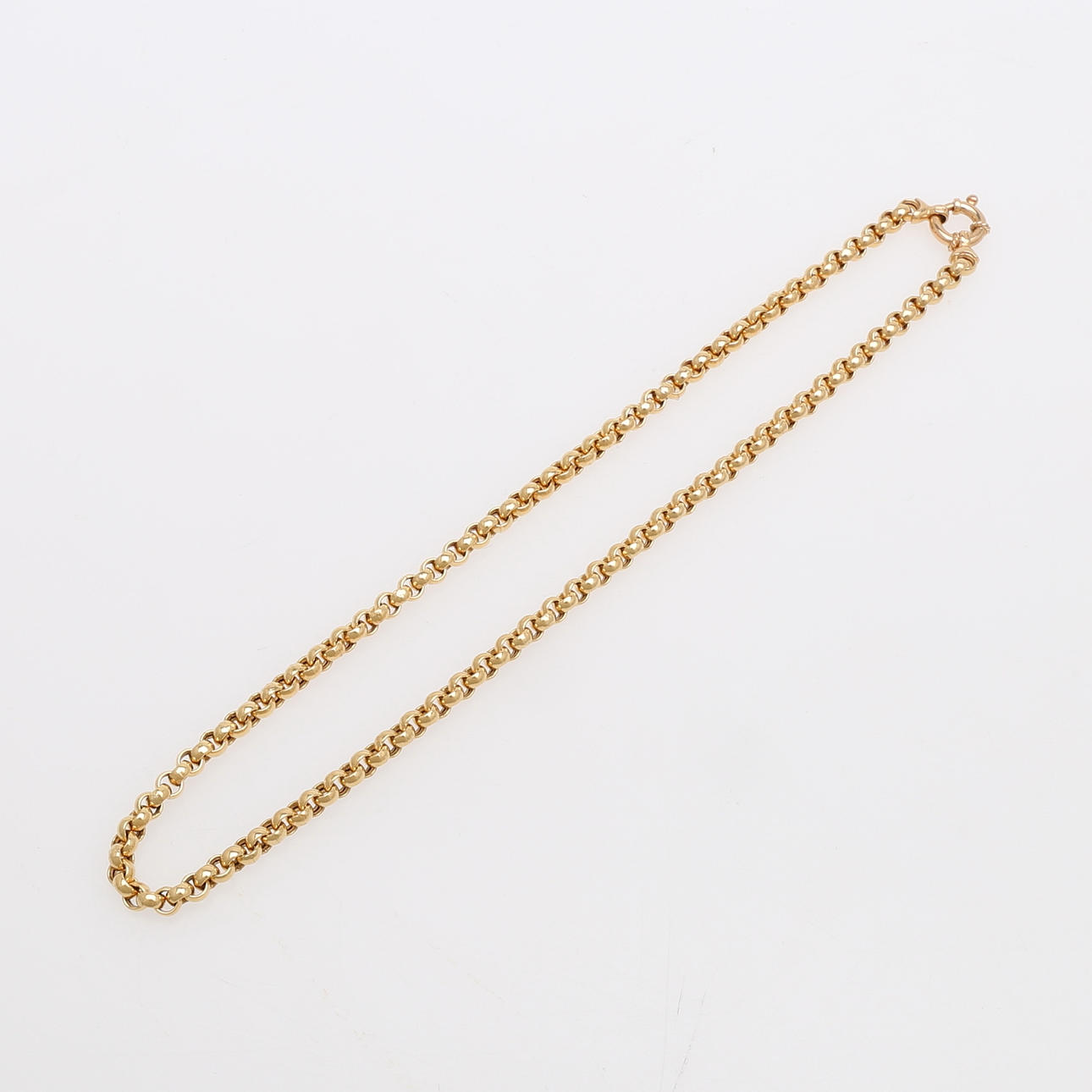 COLLIER, ärtlänk, 18k guld, längd 44 cm.