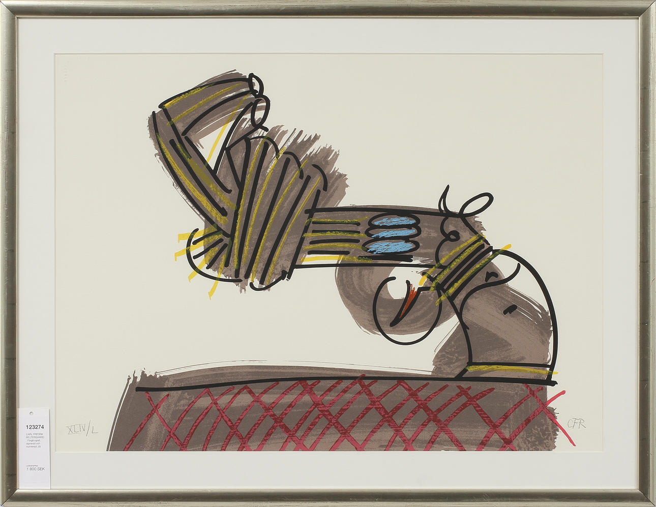 CARL FREDRIK REUTERSWÄRD. Färglitografi, signerad och numrerad.