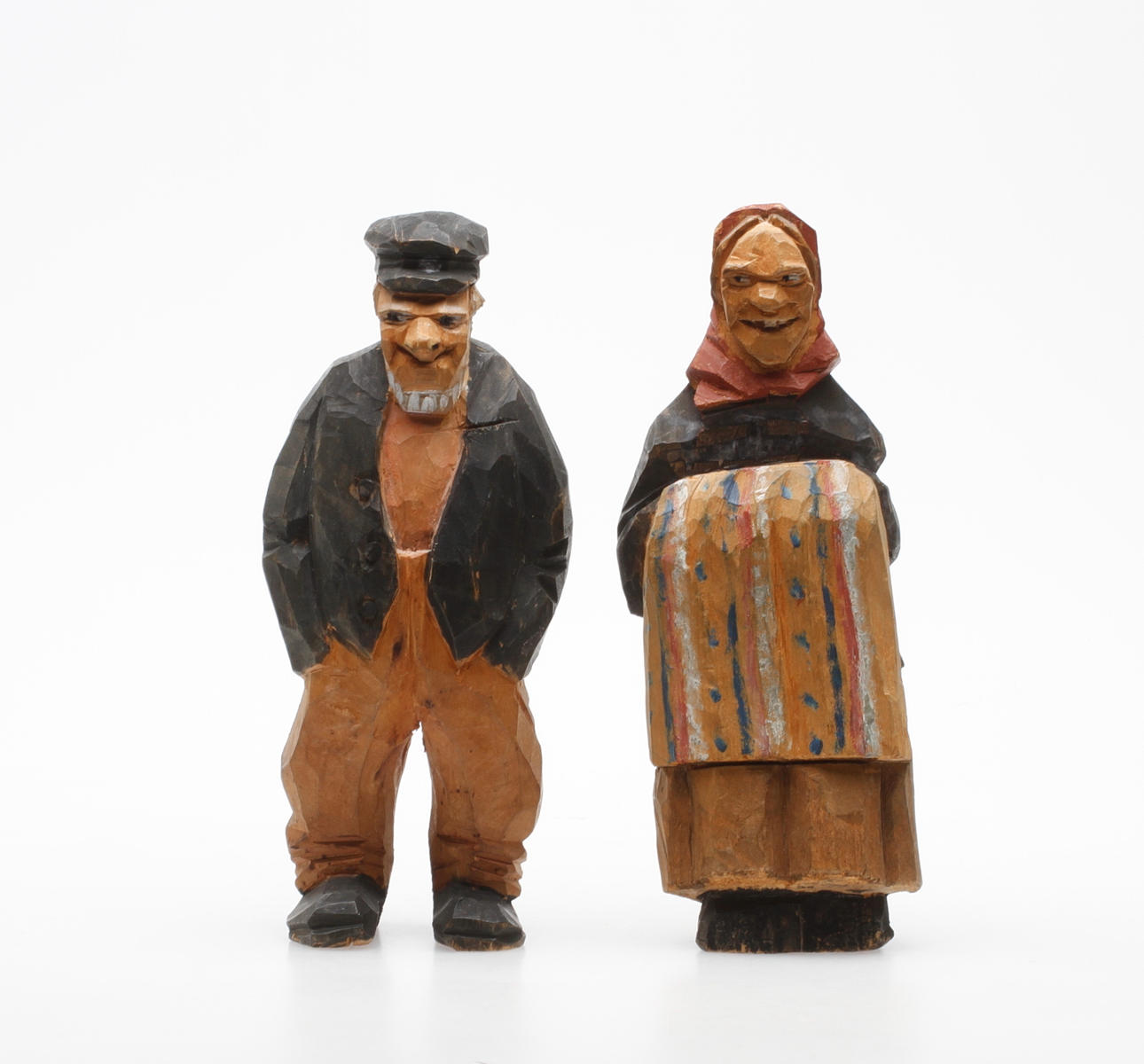 SKULPTURER, ett par. Signerade Edvin Andersson, 1929.