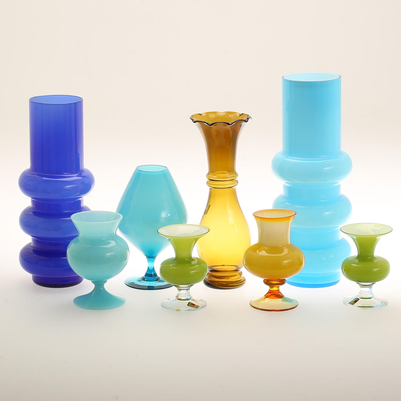 VASER, 8 delar, glas, Ryds glasbruk.