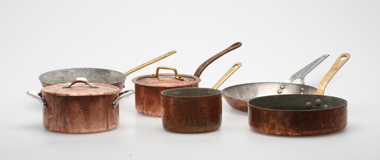 Kopparkittlar 6 st, koppar.