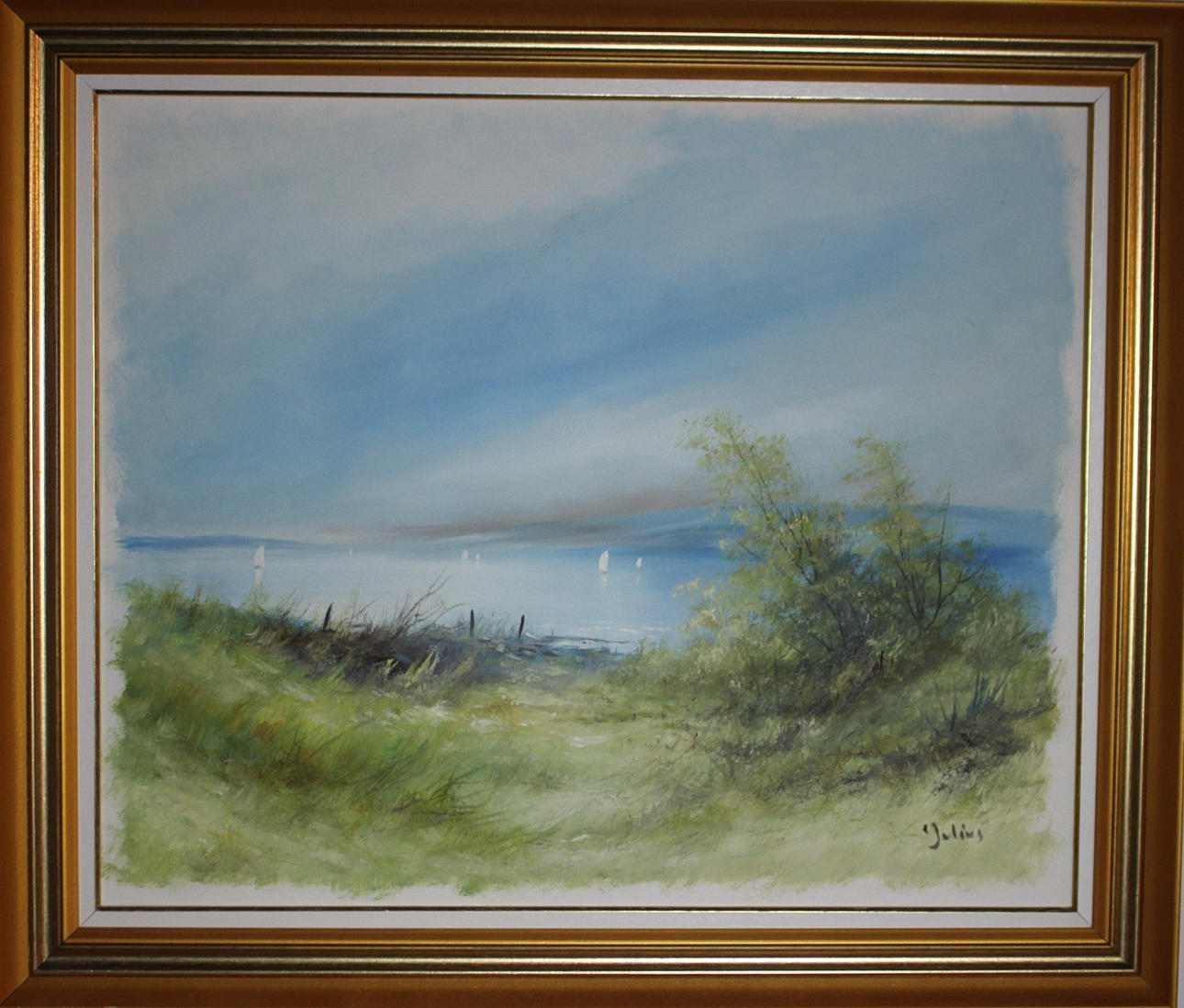CARL JULIUS. OIL ON CANVAS, signed.