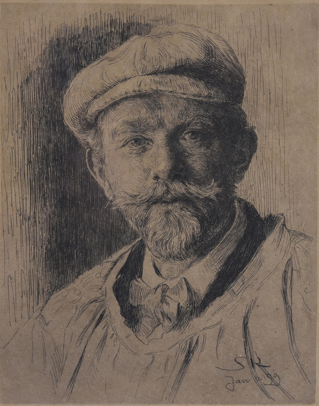 PEDER SEVERIN KRÖYER. Etsning.