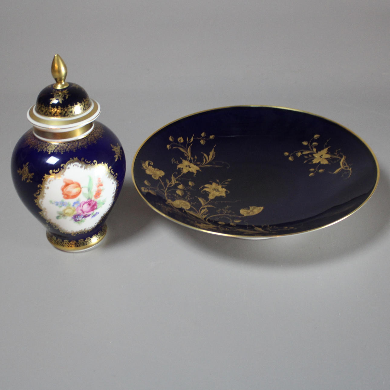 LIDS and PLATE, porcelain.