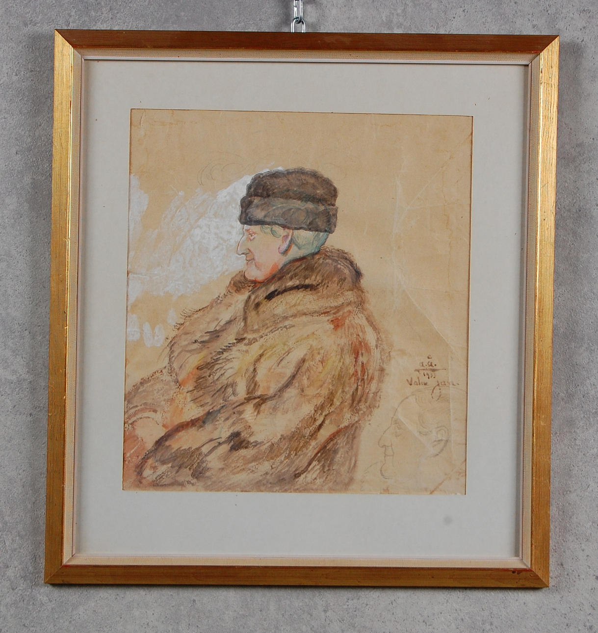 ACKE ÅSLUND. 1881-1958, teckning, signerad, daterad 1933.