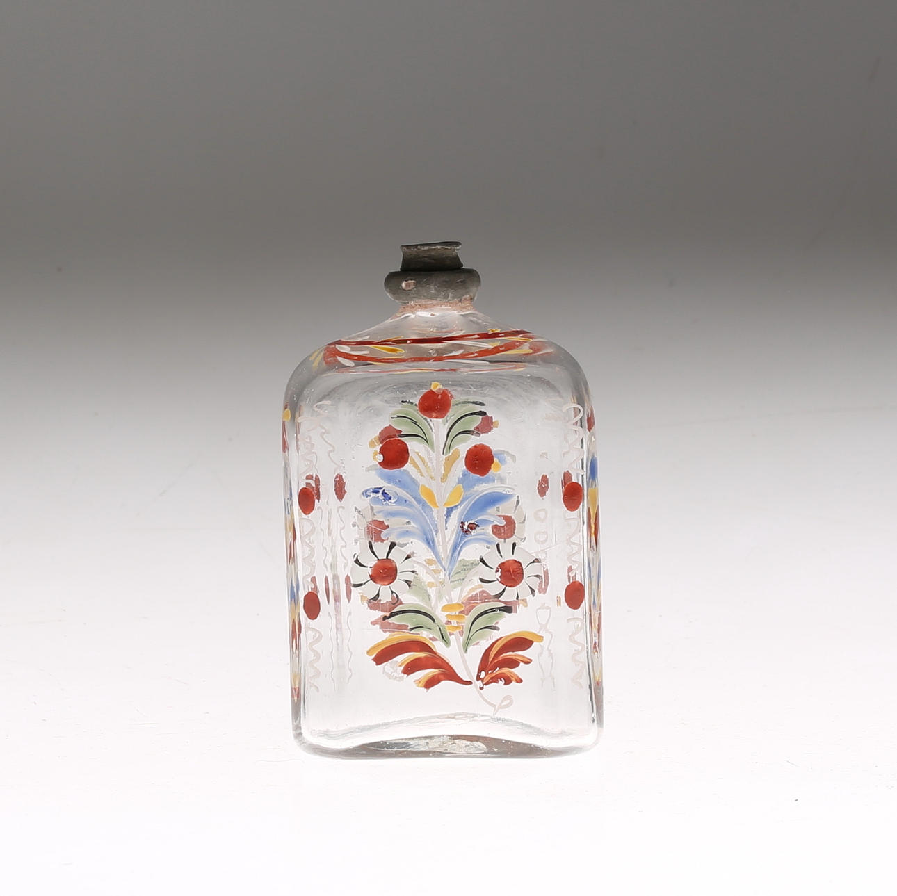 BOTTLE, glass, 1800s.
