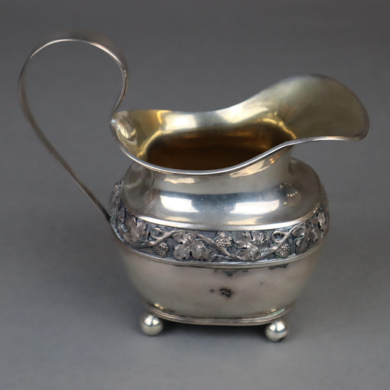 MILK CAN - silver, baroque style, ca.211g.