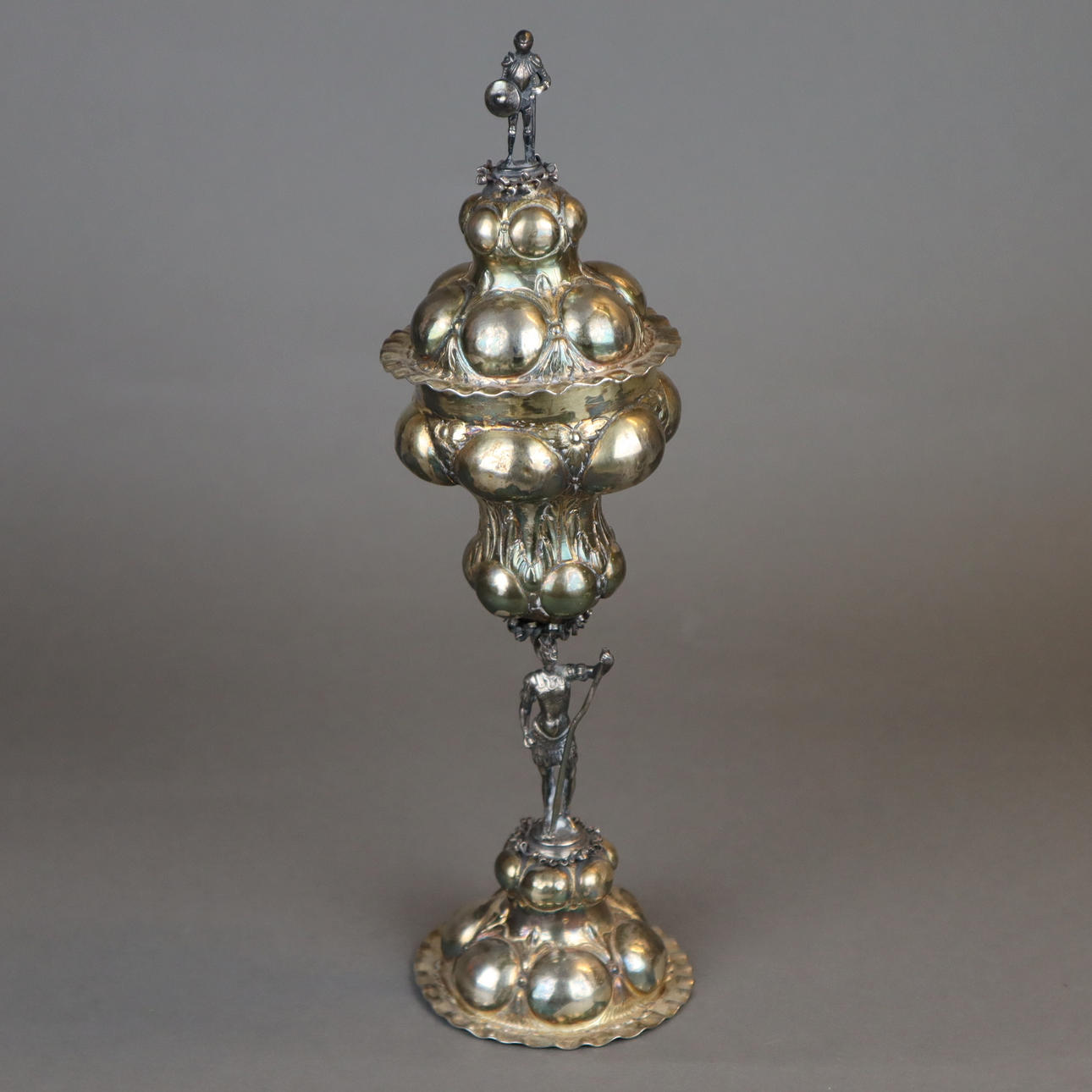 AUGSBURGER DECKELPOKAL - Silber, ca.380g.