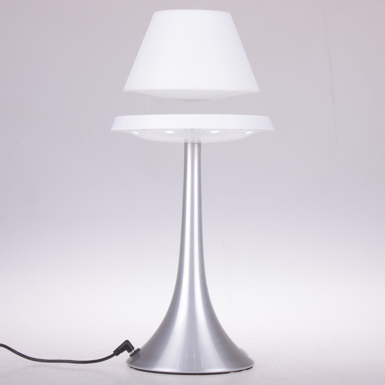 TABLE LAMP, floating lamp, "Rainbow", white, No Gravity.