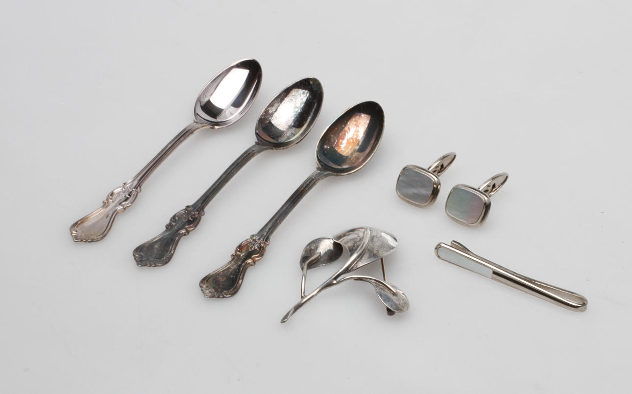 DIVERSE, 7 delar, bl.a. silver.