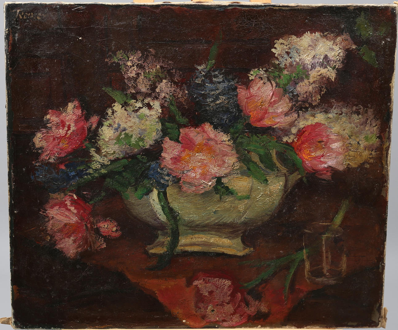 FRITZ REINER(1888 TEPLITZ-1937 WIEN). Impressionistisk blommig stilleben. olja/duk, signerad övre vänstra.