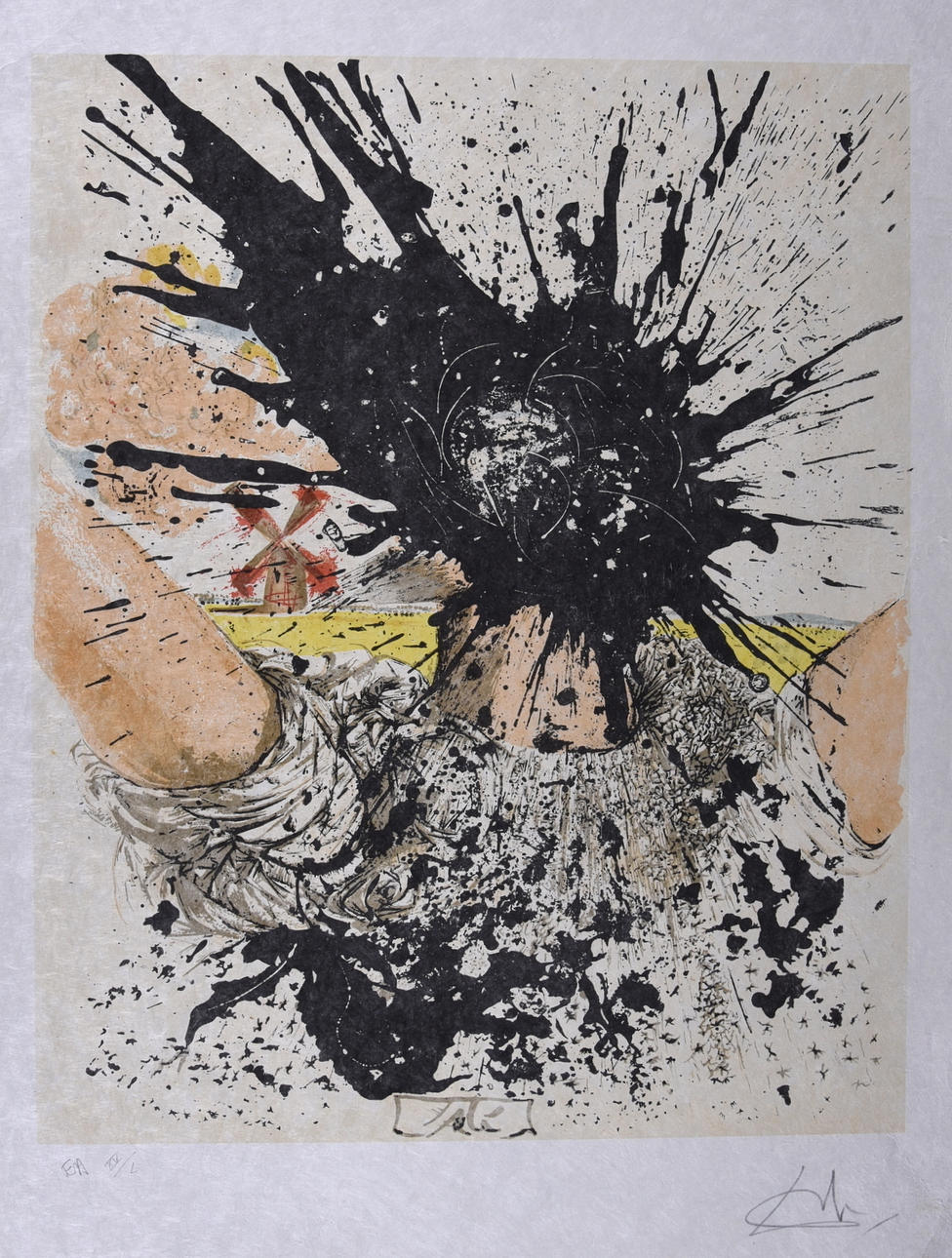 SALVADOR DALÍ. Color lithograph.