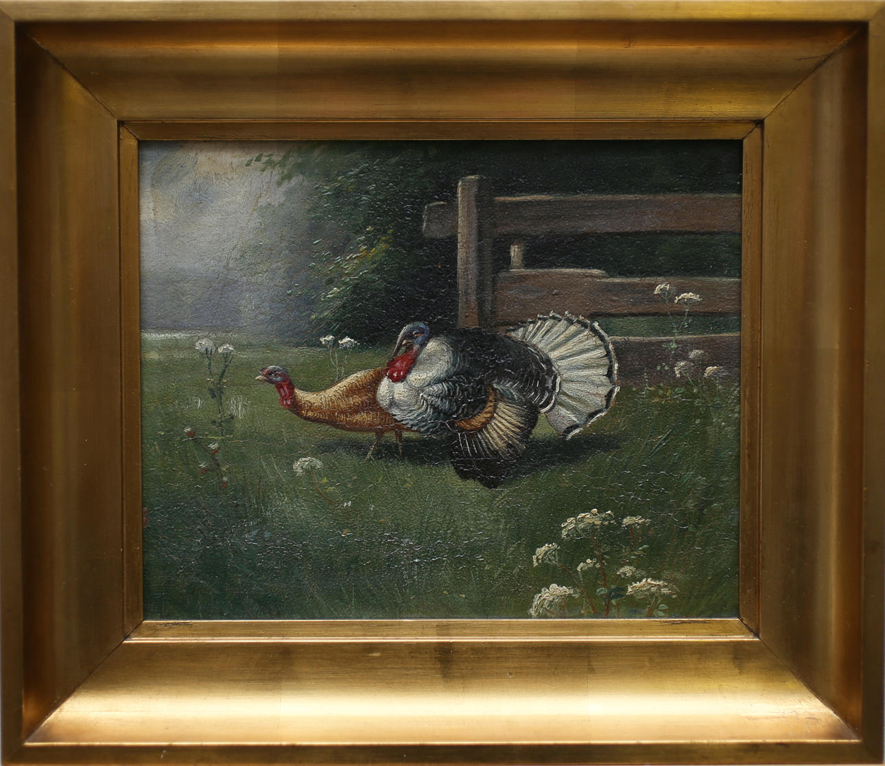 ADOLF MACKEPRANG (1833-1911). Fåglar. Olja på pannå. Signerad A M.