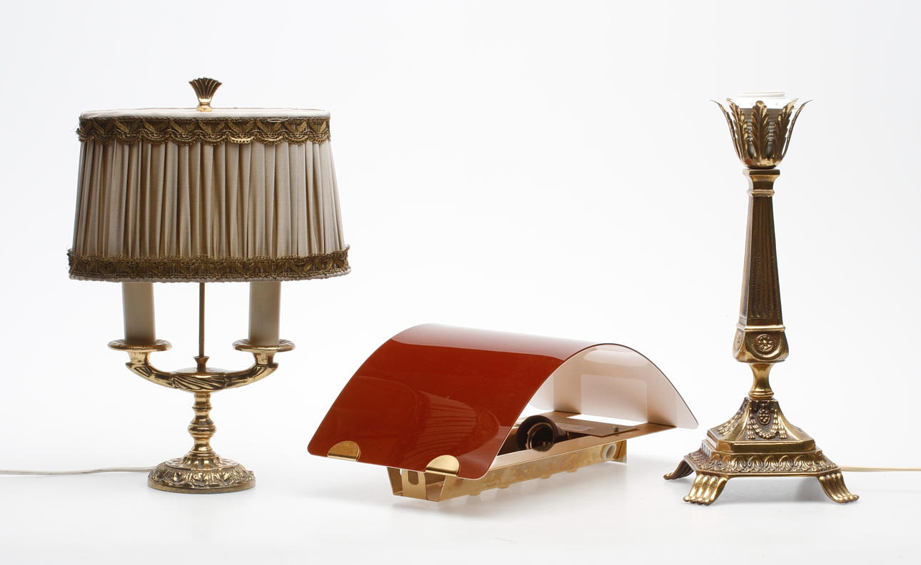 LAMPOR, 3 st, bl.a "Mars", Atelje Lyktan.