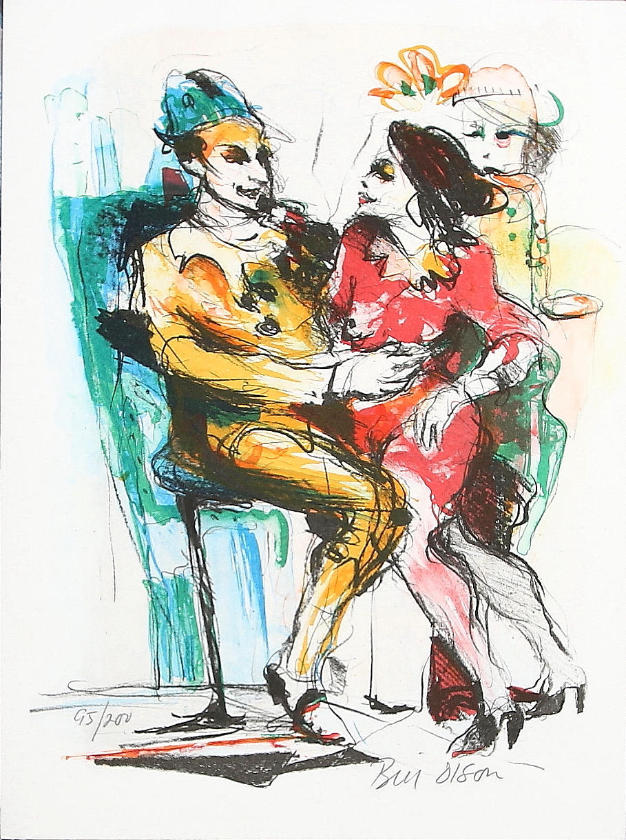 BILL OLSON. Färglitografi, signerad och numrerad 95/200.