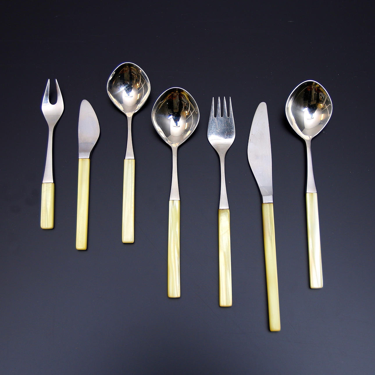 BESTICKSERVIS, 51 delar, rostfritt stål, "Opus", Tias Eckhoff, Lundtofte, Danmark, 1960-tal.