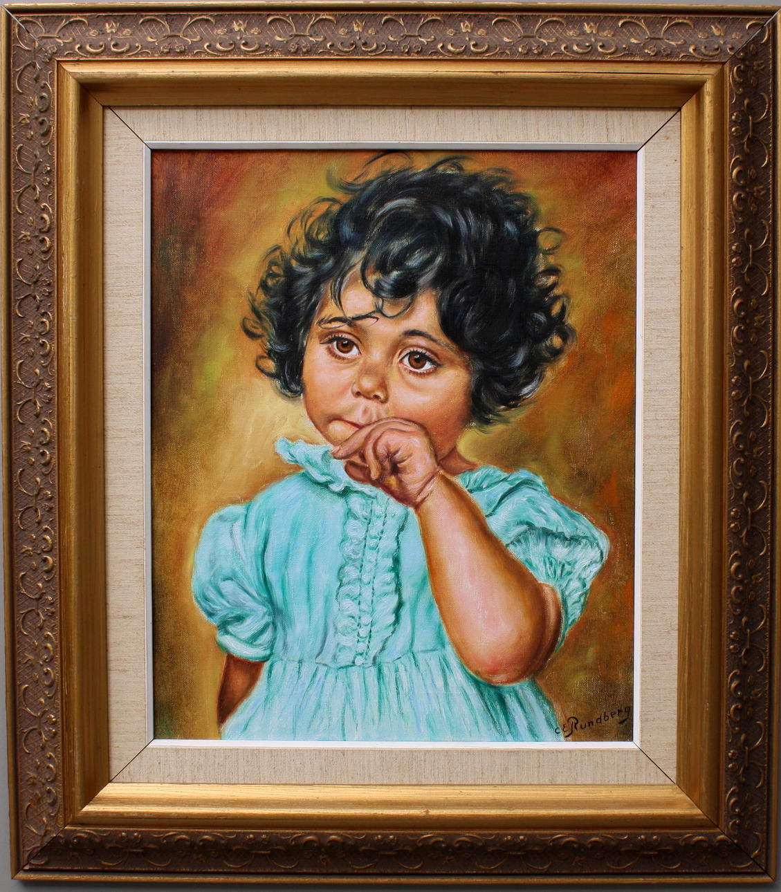 OKÄND KONSTNÄR, olja på duk, signerad C E Rundberg.