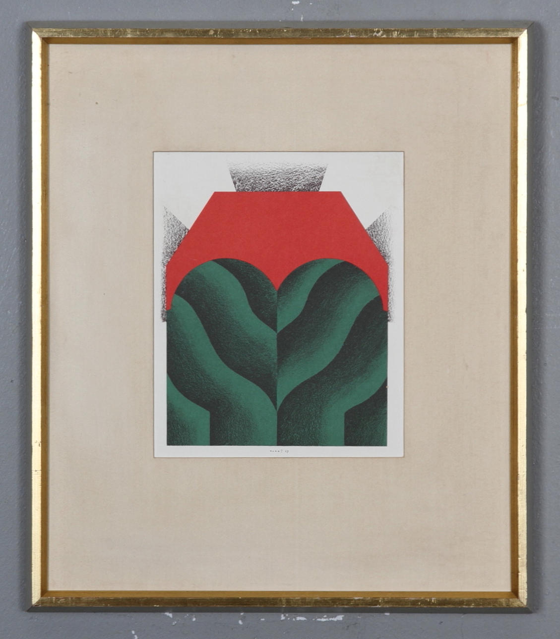 KUMI SUGAI. Komposition. Färglitografi, signerad och daterad 1967.