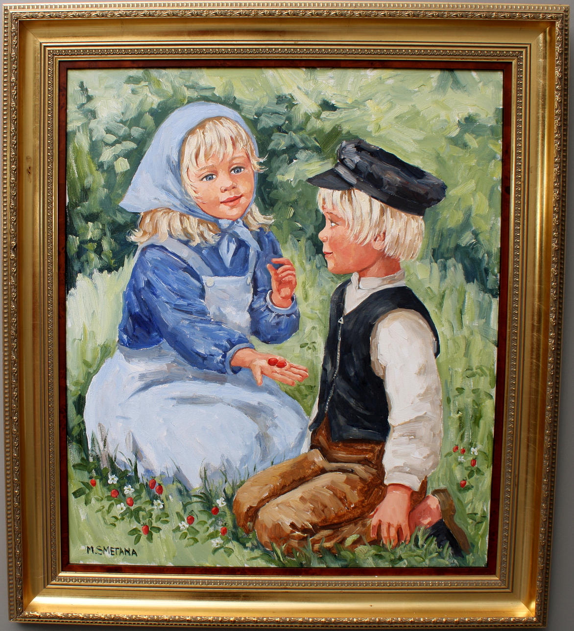 MONICA SMETANA. olja på duk, signerad M.Smetana.