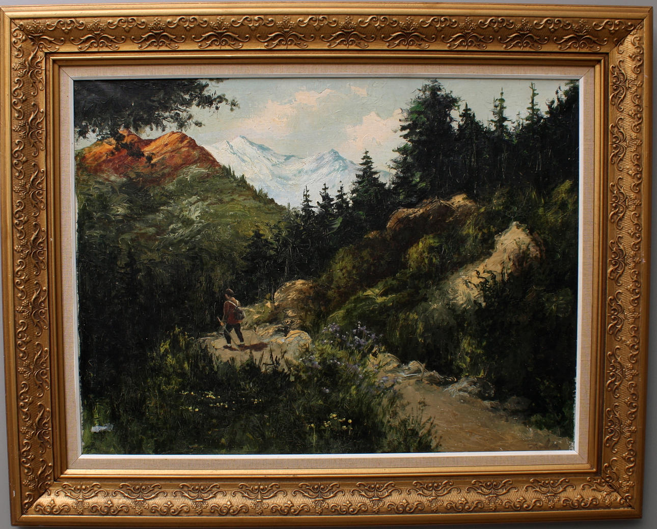 OINDENTIFIERAD KONSTNÄR, olja på duk, otydlig signatur.