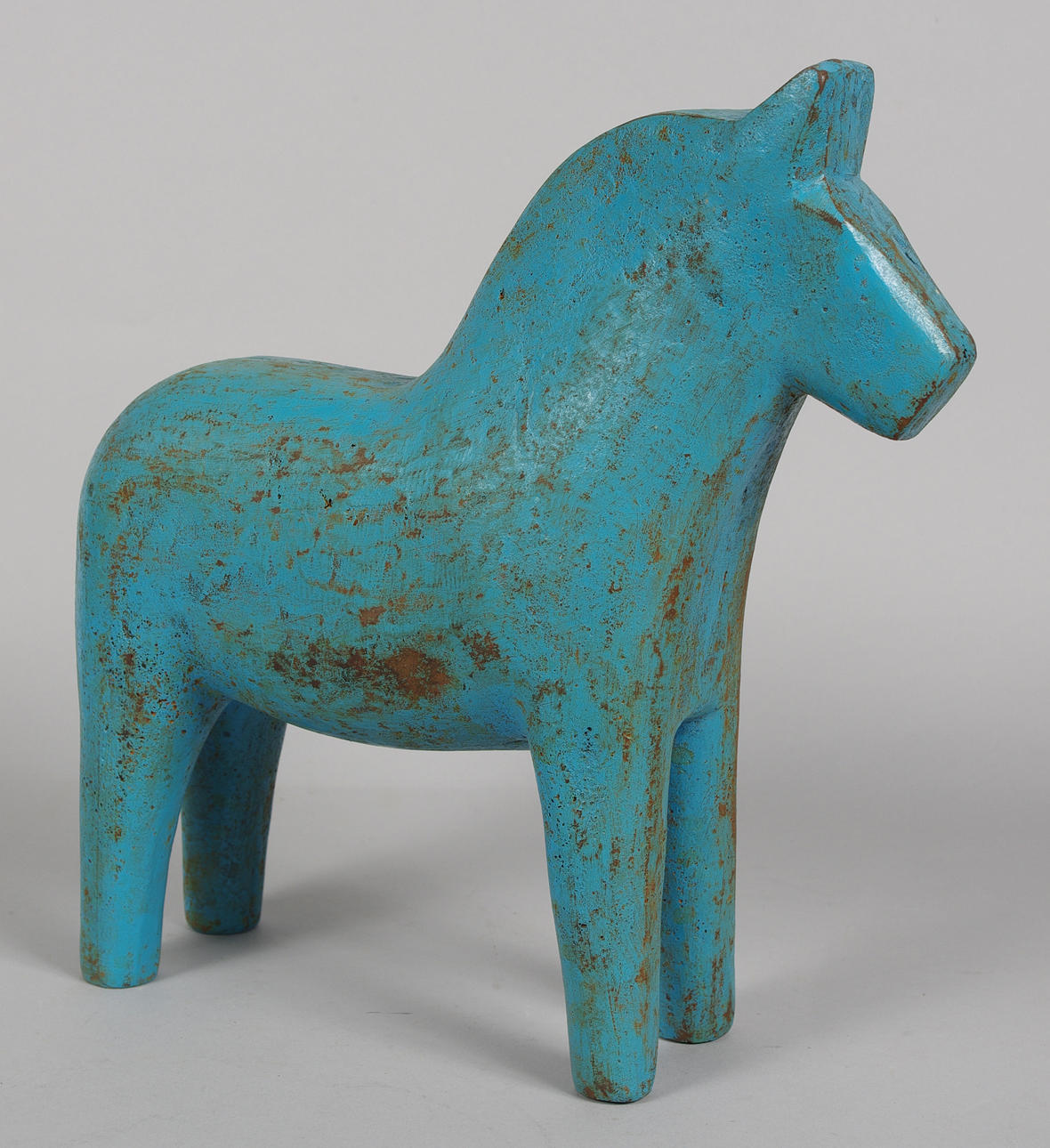 SKULPTUR, "Dalahäst", målad gjutjärn, samtida.