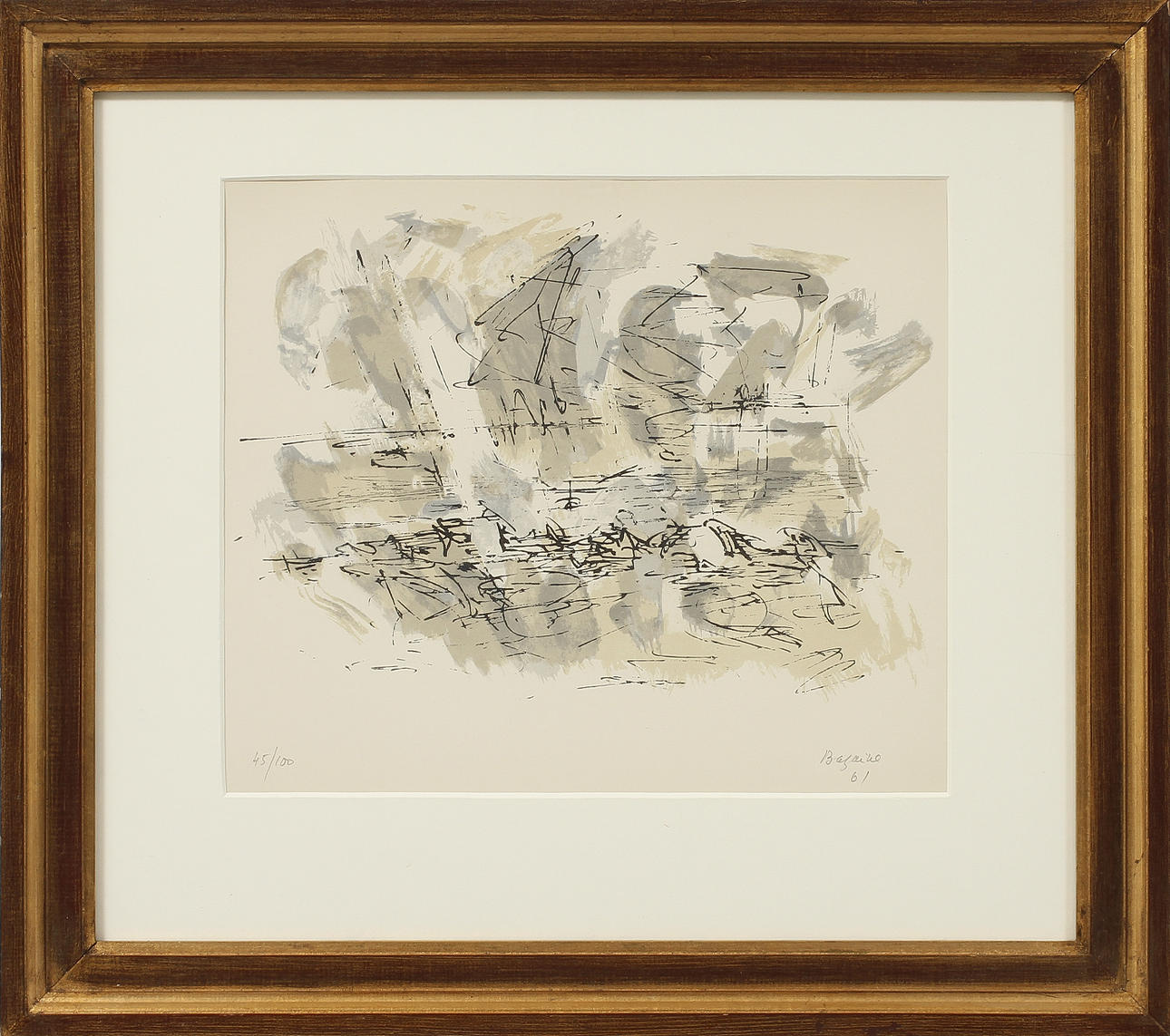 JEAN BAZAINE. Färglitografi och bok, signerad och numrerad 45/100.