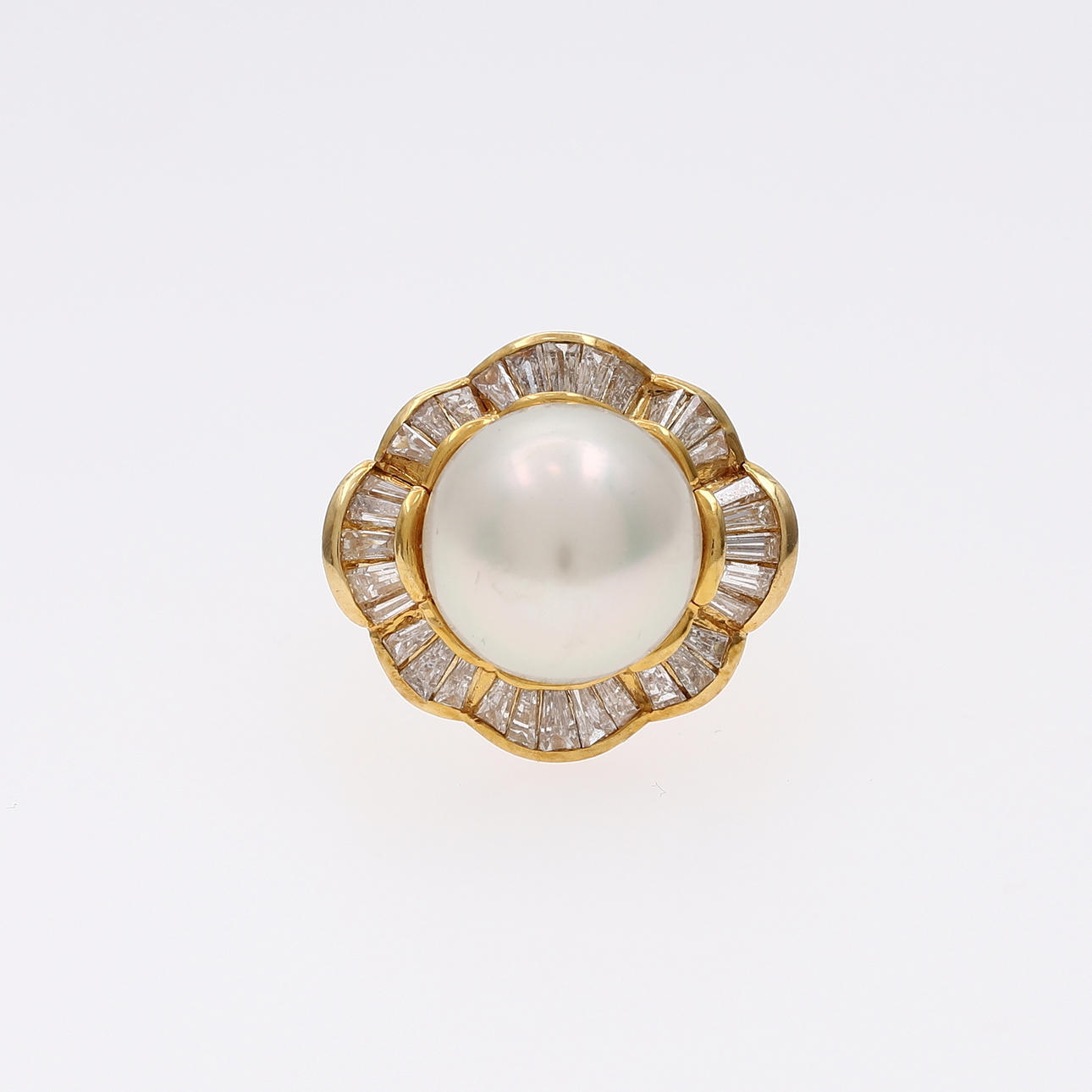 Australisk pärla och diamant dansring.