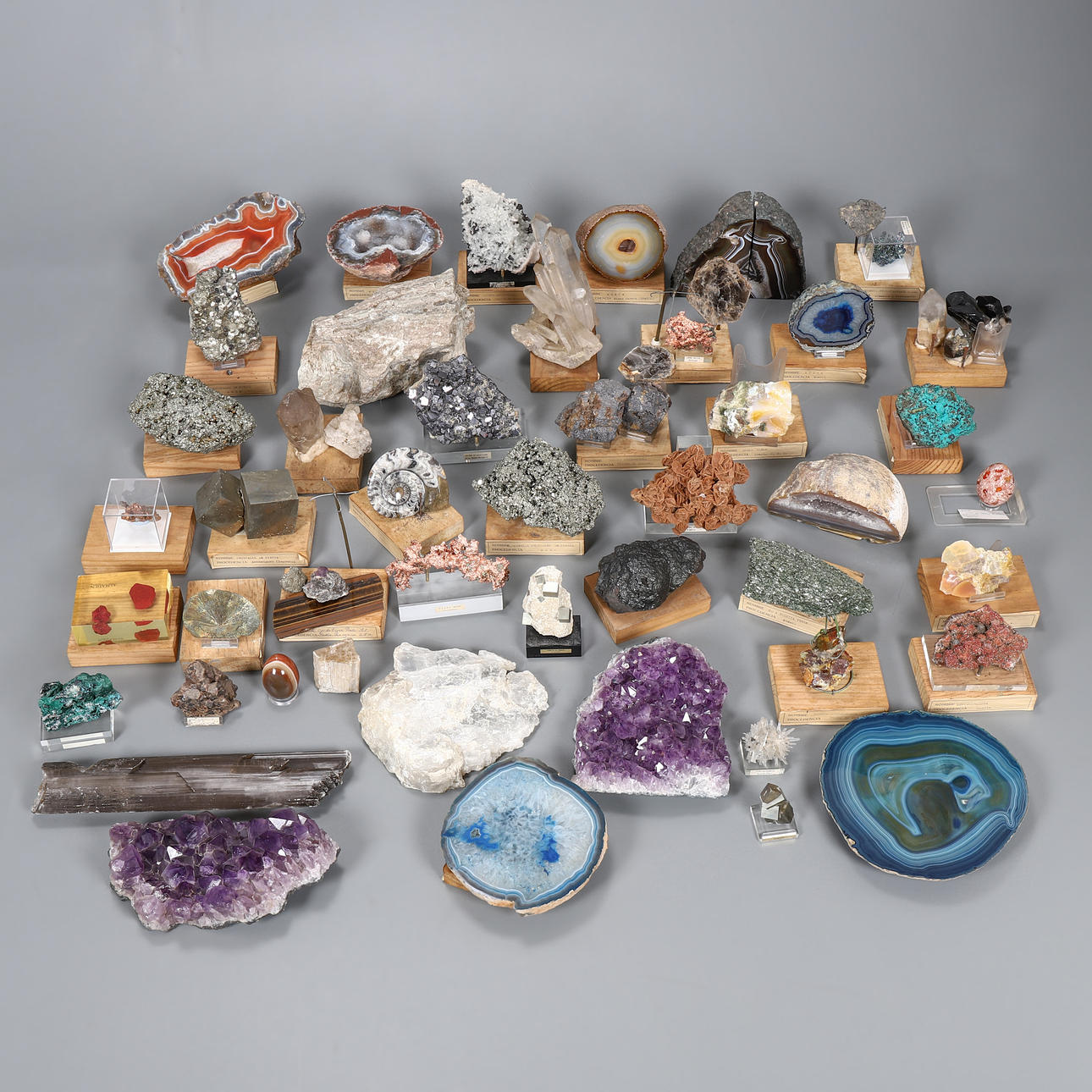 Colección de minerales.