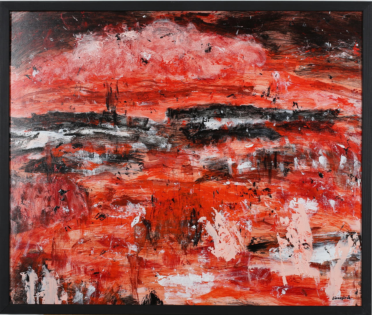 ULF SÄRNEGÅRDH. Komposition. Akryl på duk, signerad Särnegårdh.